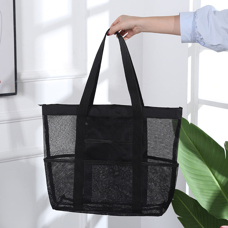 Mesh Travel Toiletry Storage Handbag featured in the EuroChic Tote guide