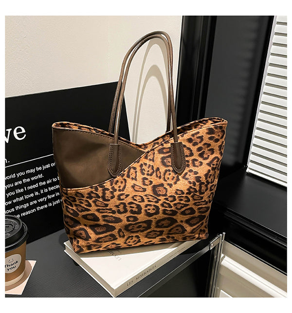 leopard print tote bag with matching pouch product view 4