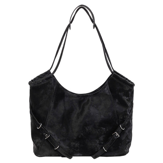 Retro Korean Underarm Tote Bag for Work Commutes color and carry view
