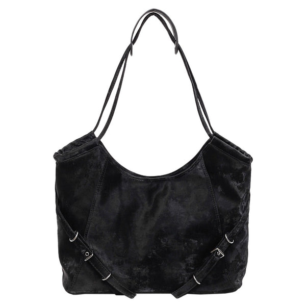 Retro Korean Underarm Tote Bag for Work Commutes