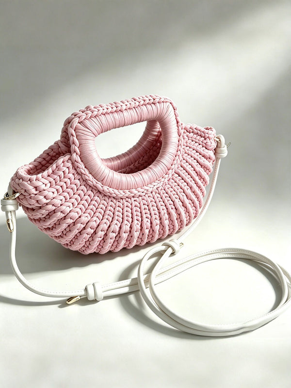 Woven Shoulder Crossbody Bag product view 4 by EuroChic Tote