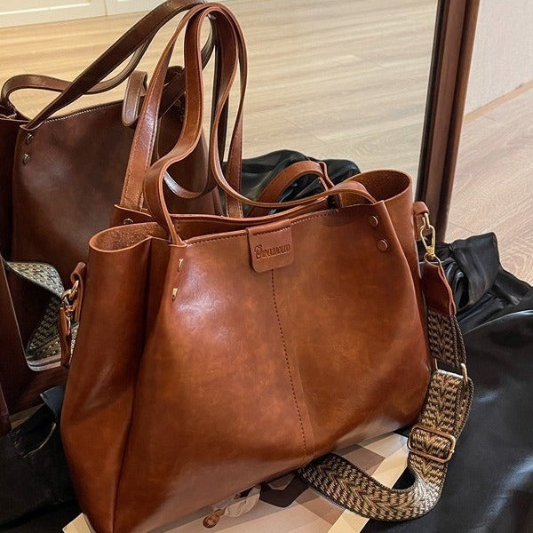 Vintage Bucket Shoulder Bag for Women styled for everyday outfits