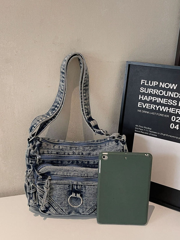 Vintage Denim Shoulder Crossbody Bag