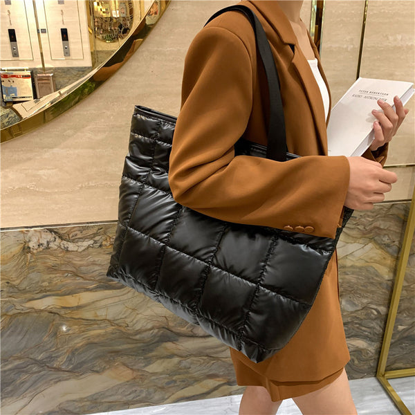Large Capacity Korean Style Leather-Look Tote Bag product view 3 by EuroChic Tote