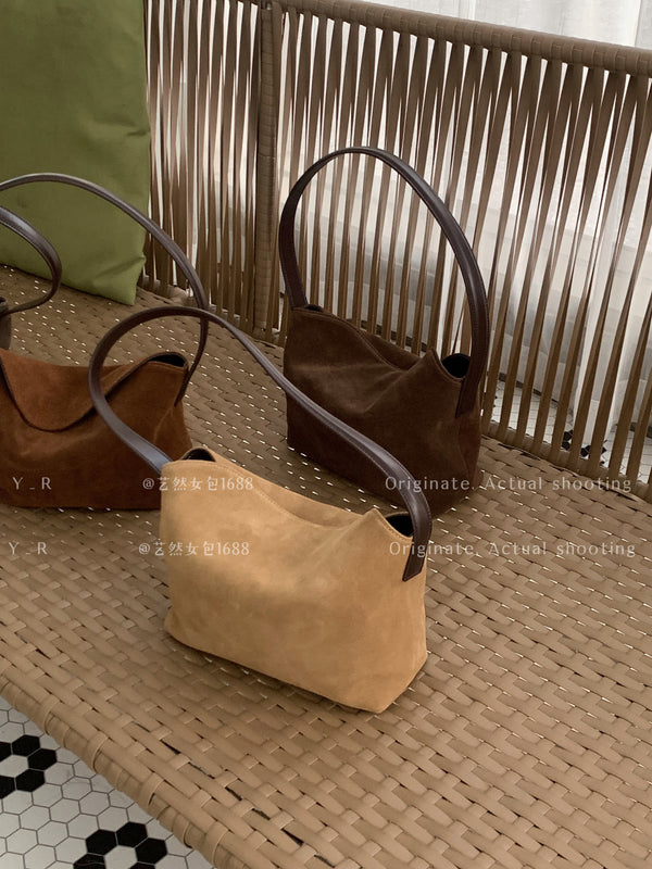 Vintage Suede Underarm Bag product view 5 by EuroChic Tote
