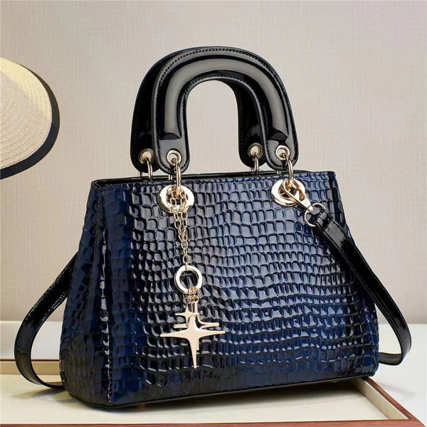 Elegant Structured Satchel Bag with Crossbody Strap