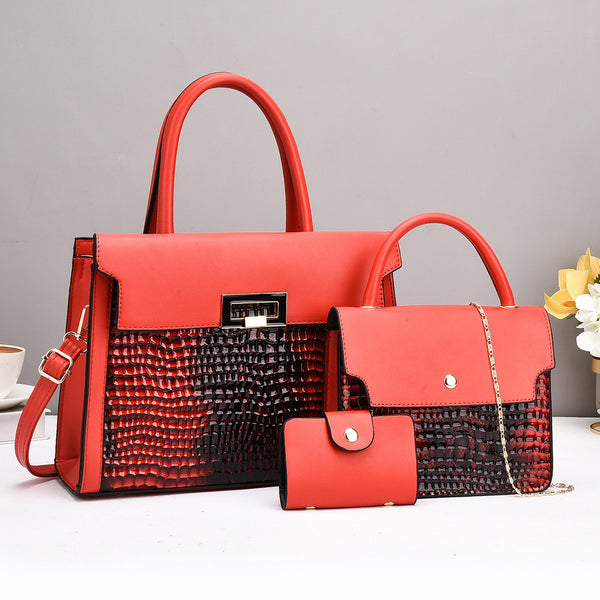 Snake-Skin Pattern 3-Piece Shoulder Bag Set product view 4