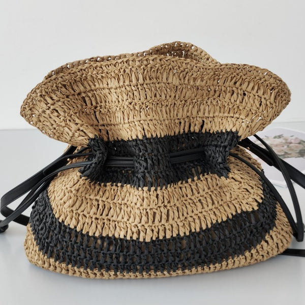Large Capacity Woven Shoulder Bag product view 3 by EuroChic Tote
