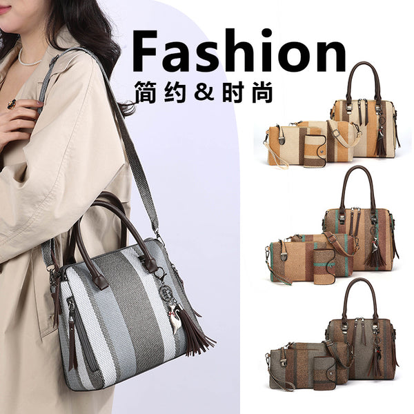 4-Piece Large Capacity Handbag and Crossbody Set