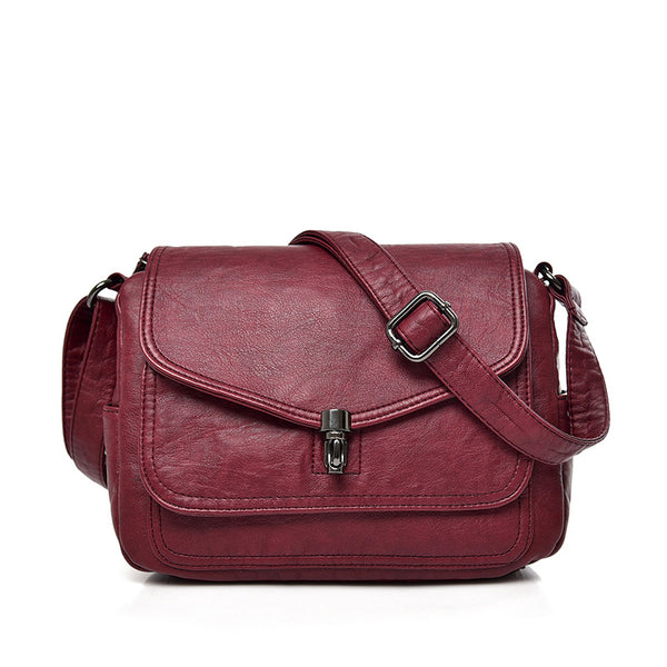 Large Capacity Leather-Look Shoulder Crossbody Bag product view 4 by EuroChic Tote