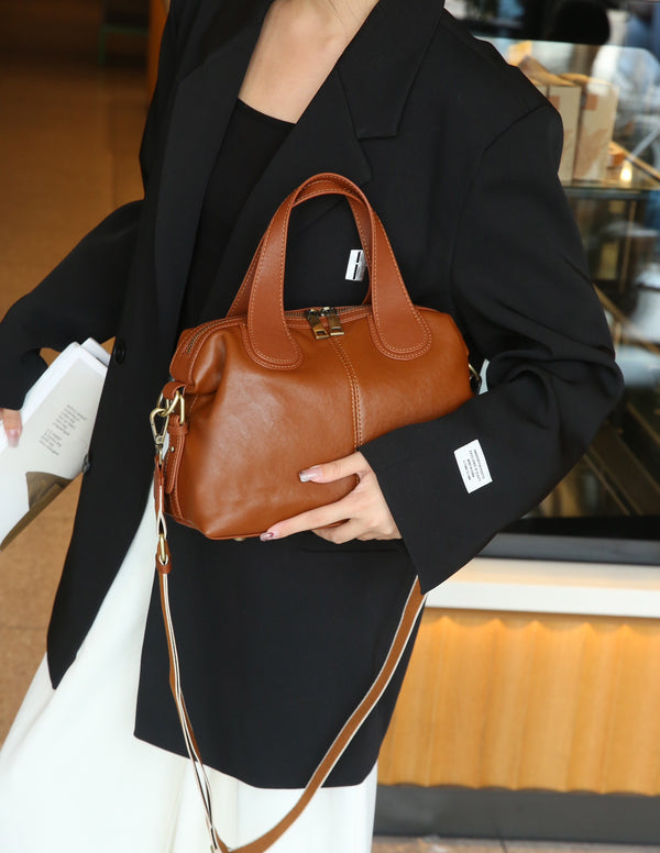 Large Capacity Commuter Leather-Look Tote Bag product view 4 by EuroChic Tote