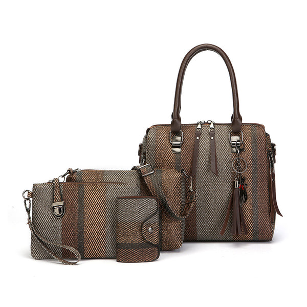 4-Piece Large Capacity Handbag and Crossbody Set