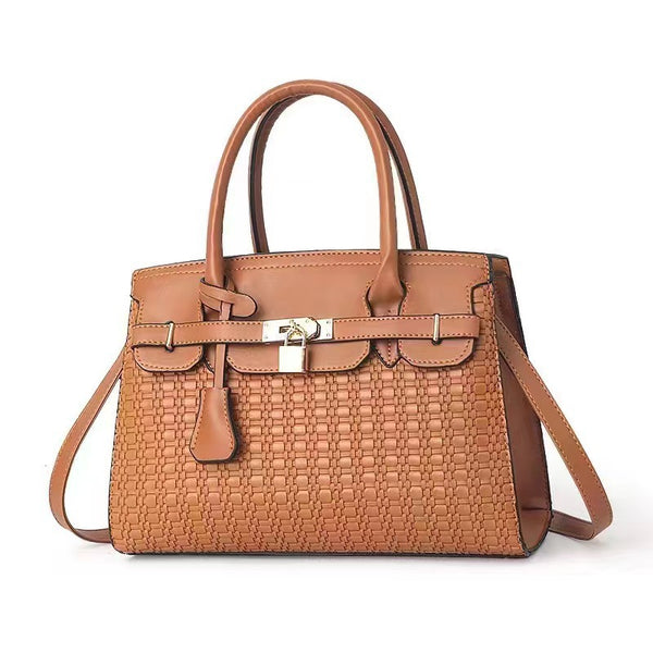 textured tote handbag with crossbody strap product view 4 for women