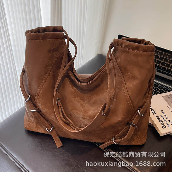 Retro Korean Underarm Tote Bag for Work Commutes styled for everyday outfits