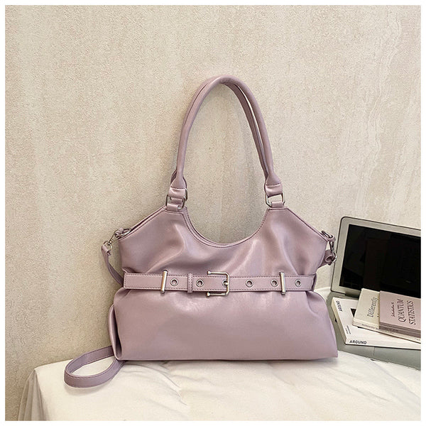 Large Capacity Commuter Tote Bag with Crossbody Strap styled for everyday outfits