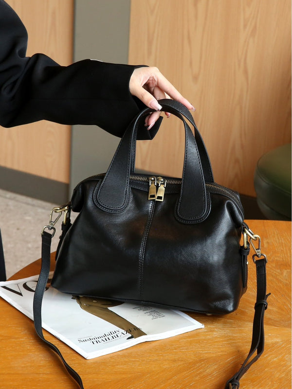 Large Capacity Commuter Leather-Look Tote Bag product view 3 by EuroChic Tote