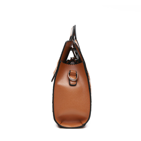 Crocodile-Embossed Clutch Crossbody Bag
