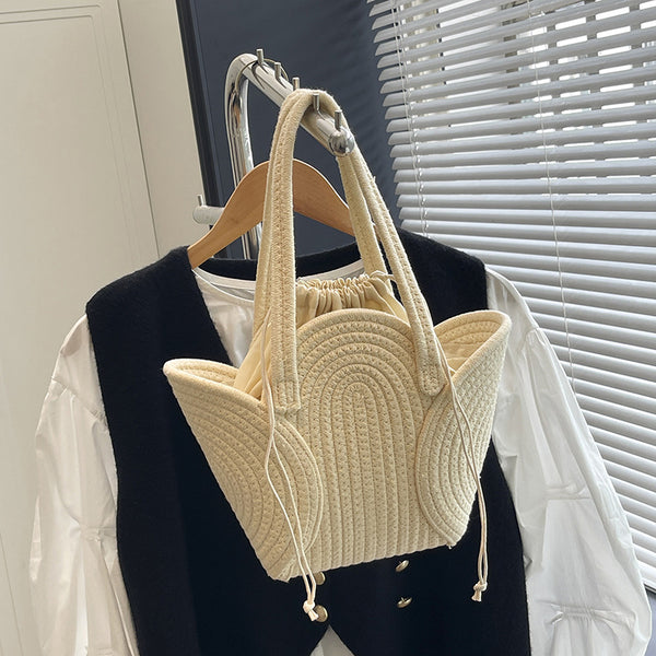 Large Capacity Woven Tote Bag product view 4 by EuroChic Tote