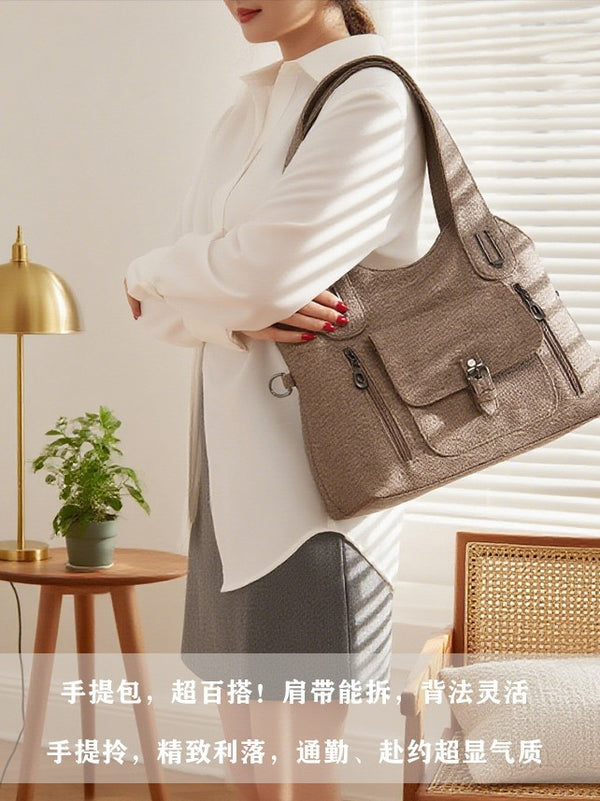 Waterproof Large Capacity Commuter Tote Bag product view 3 by EuroChic Tote