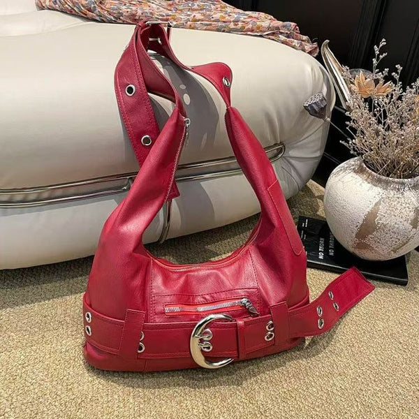 Large Capacity Vintage Underarm Bag product view 3 by EuroChic Tote
