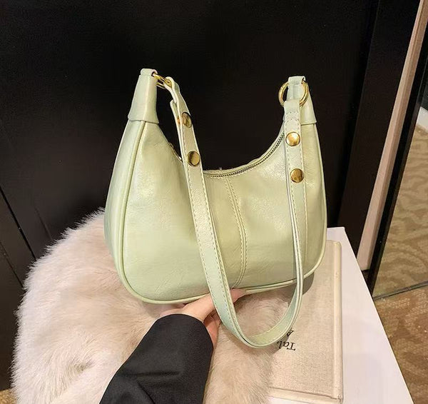 Commuter Korean Style Leather-Look Underarm Bag