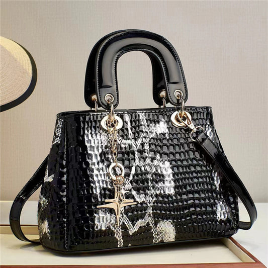 Elegant Structured Satchel Bag with Crossbody Strap by EuroChic Tote