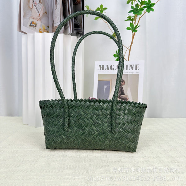 Handmade PP Woven Beach Tote Bag product view 4 by EuroChic Tote