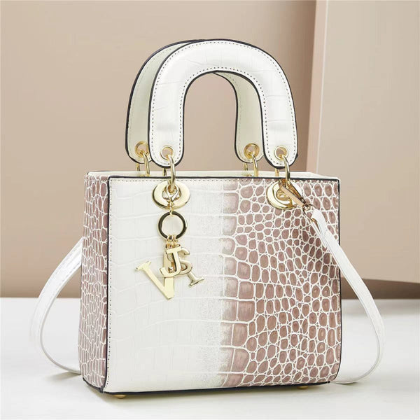 Lizard-Pattern Structured Satchel Bag styled for everyday outfits