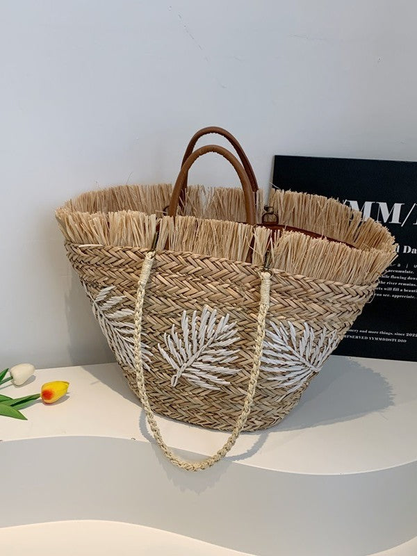 Large Capacity Woven Tote Bag product view 3 by EuroChic Tote