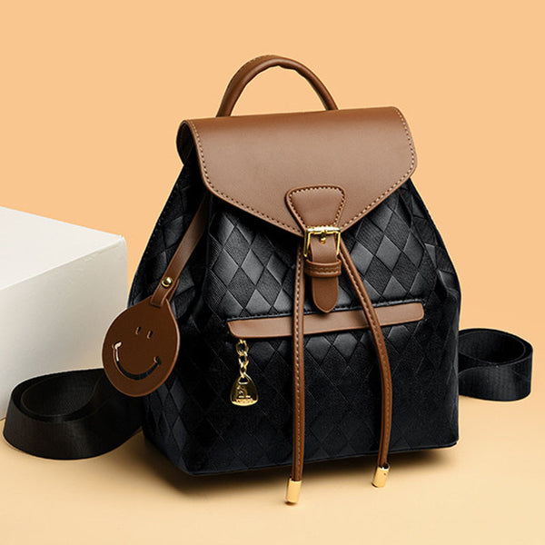 Textured Korean Style Convertible Backpack Bag product view 3 by EuroChic Tote