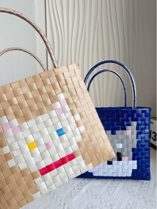 Handmade Chiang Mai Woven Basket Handbag by EuroChic Tote