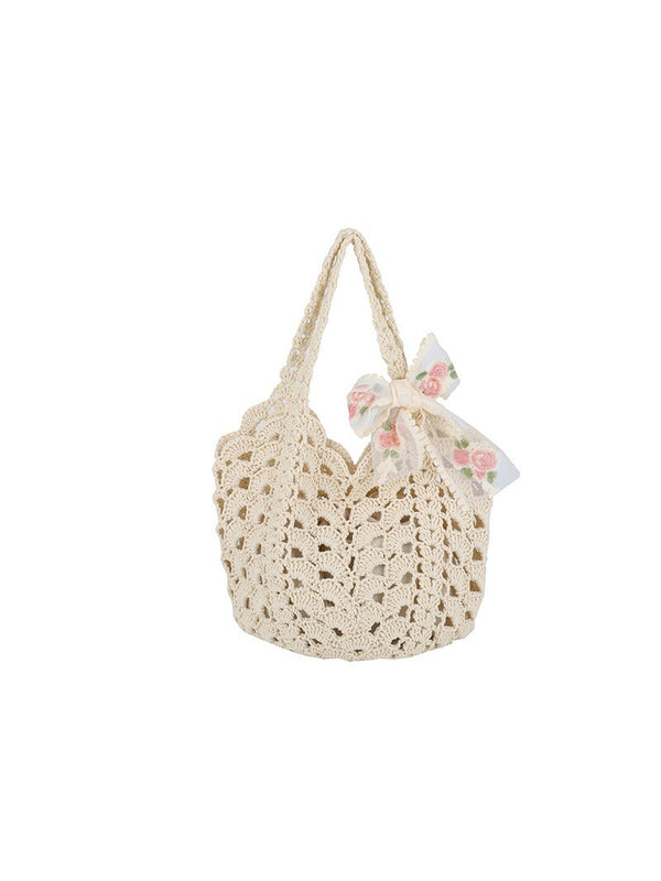 Woven Underarm Bag product view 4 by EuroChic Tote