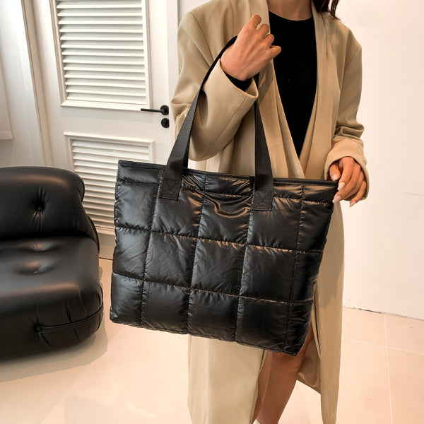 Large Capacity Korean Style Leather-Look Tote Bag