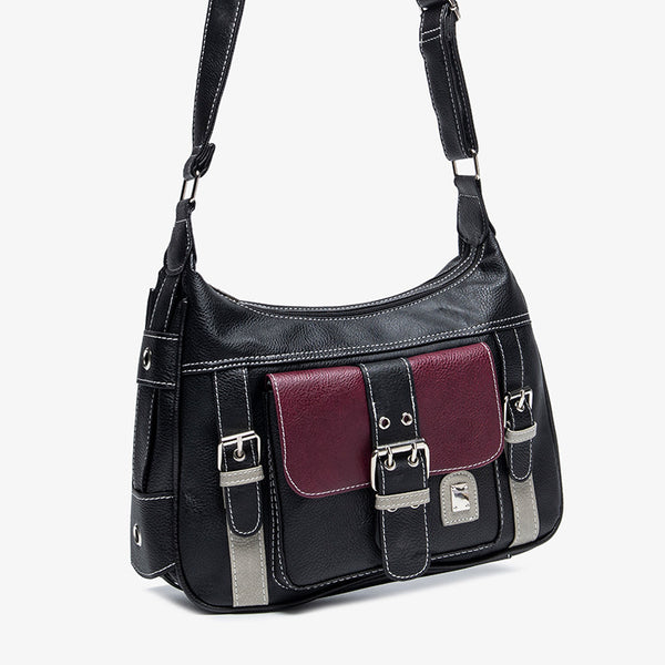 Large Capacity Multi-Compartment Shoulder Bag product view 4 by EuroChic Tote