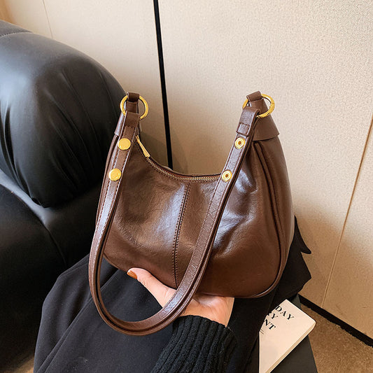 Commuter Korean Style Leather-Look Underarm Bag by EuroChic Tote