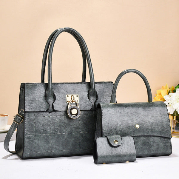 3-piece vintage style handbag set product view 3 for women