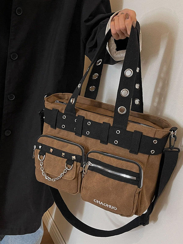 Heavy-Duty Canvas Shoulder Crossbody Bag