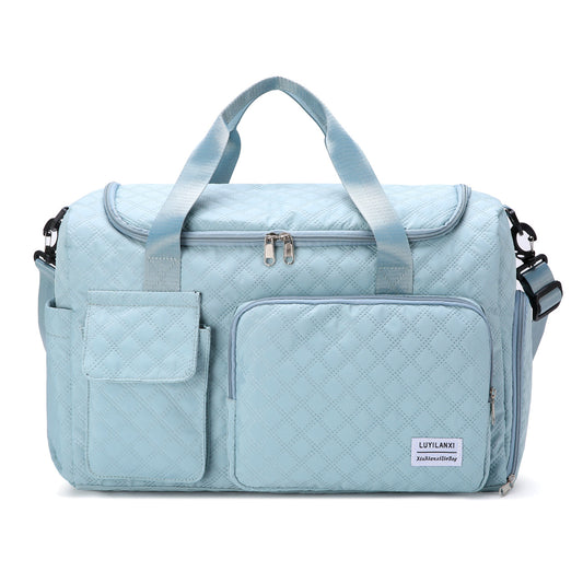 Diamond Pattern Oxford Travel Shoulder Bag by EuroChic Tote
