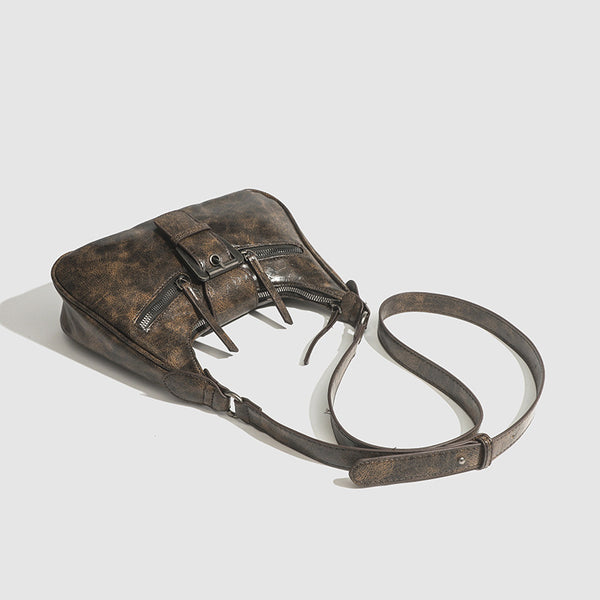 Niche Vintage Crescent Underarm Crossbody Bag