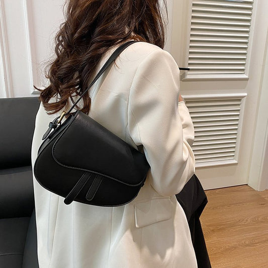 Leather-Look Underarm Bag by EuroChic Tote