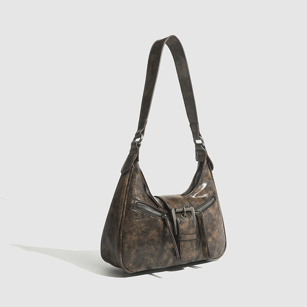 Niche Vintage Crescent Underarm Crossbody Bag product view 3 by EuroChic Tote