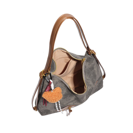 Gradient Soft Leather-Look Vintage Tote Bag by EuroChic Tote
