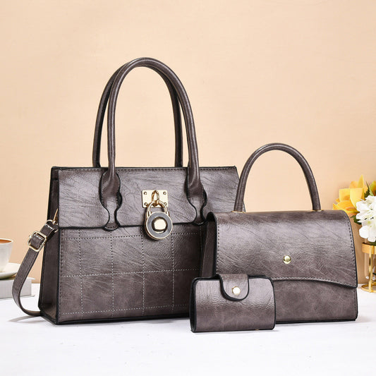 3-piece vintage style handbag set product view 2 for women