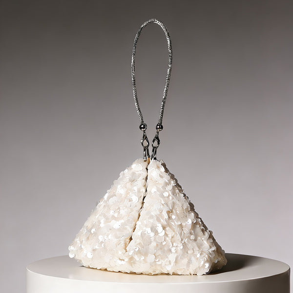 Diamond Sequin Evening Shoulder Bag