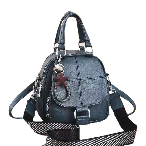Multi-Color Soft Leather Backpack Crossbody Bag product view 4