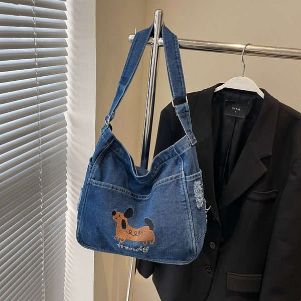 Convertible Commuter Denim Backpack Bag