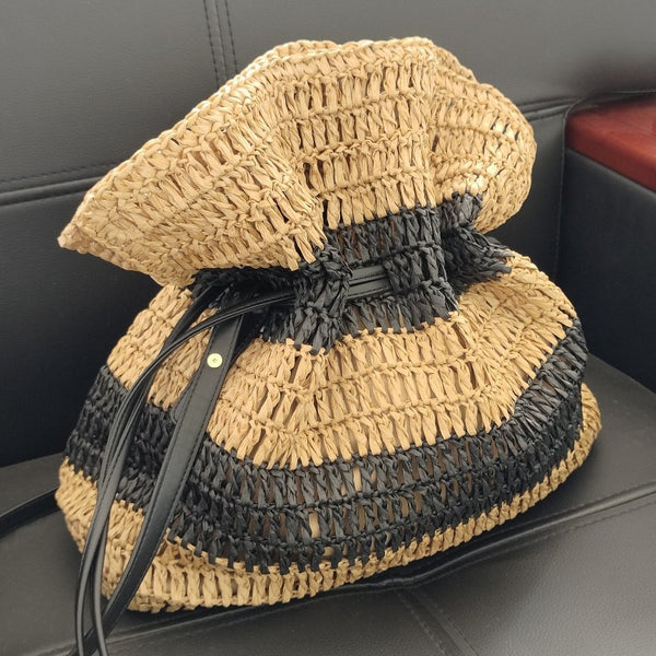 Large Capacity Woven Shoulder Bag product view 4 by EuroChic Tote