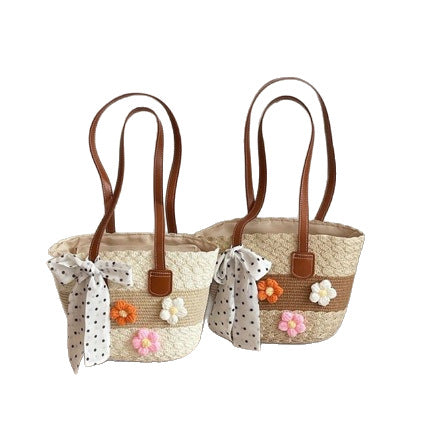 Simple Cotton Rope Woven Vacation Tote Bag product view 3 by EuroChic Tote