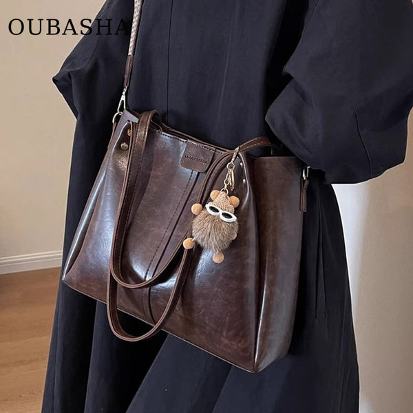 Light Luxury Commuter Tote Bag with Crossbody Strap