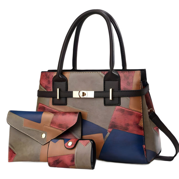 3-Piece Spliced Shoulder Crossbody Bag Set styled for everyday outfits